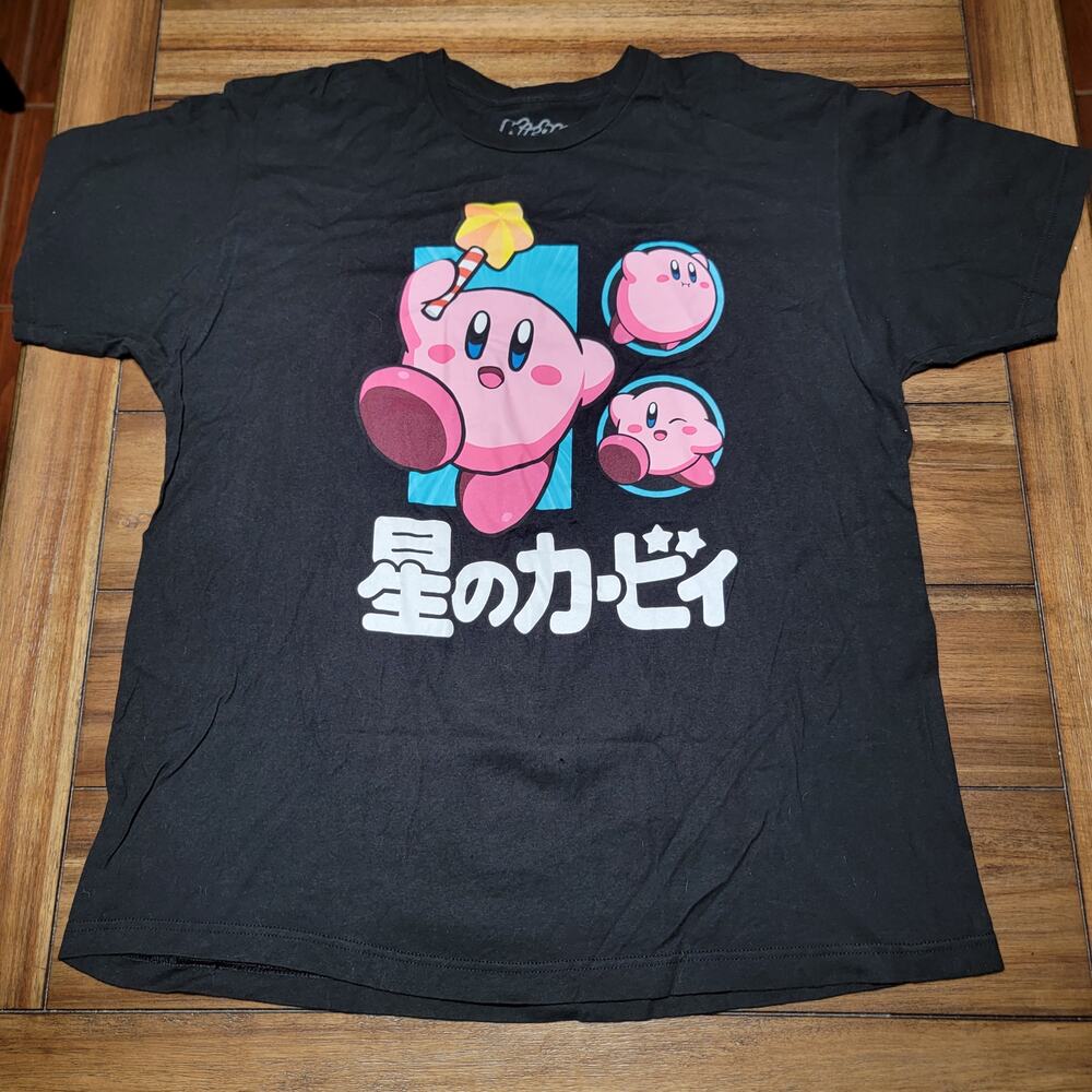 Kirby Black Unisex Tee "Kirby Of The Stars" - Size XL
